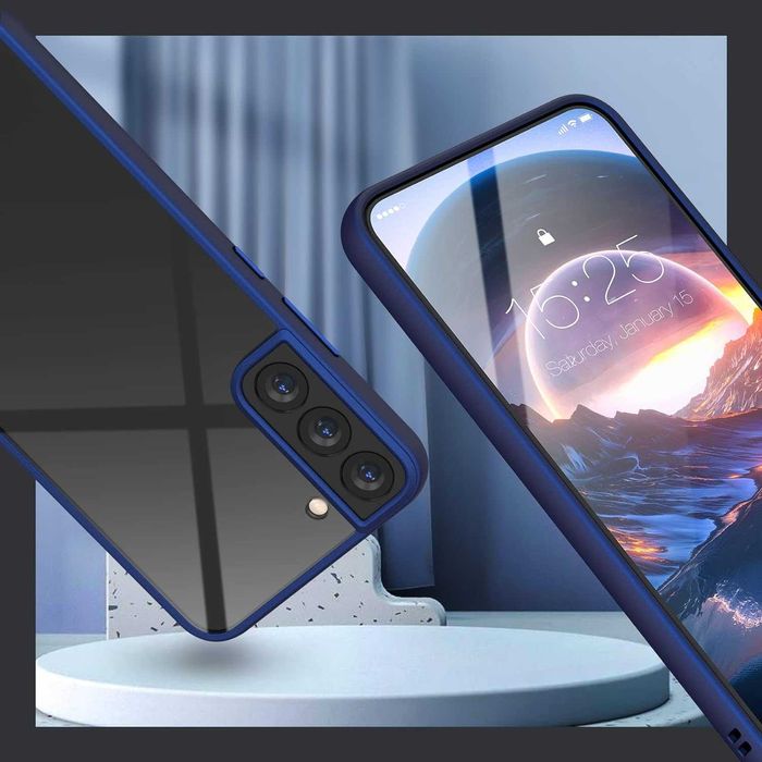 Husa transparenta Samsung Galaxy Plus S22 rigida,spate transparent