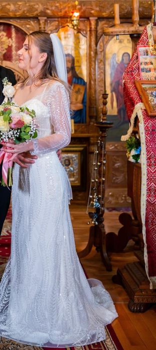 Rochie de mireasă XS/S – elegantă, foarte bine întreținută