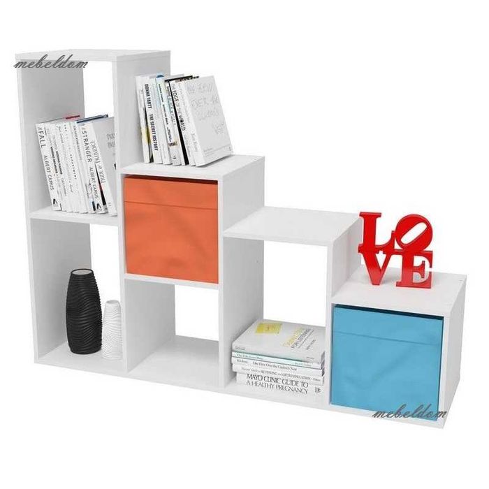 Стълбовидна етажерка двулицева с 6 разделения(код-0649)