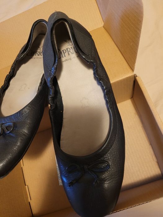 Balerini damă Caprice piele naturala moale