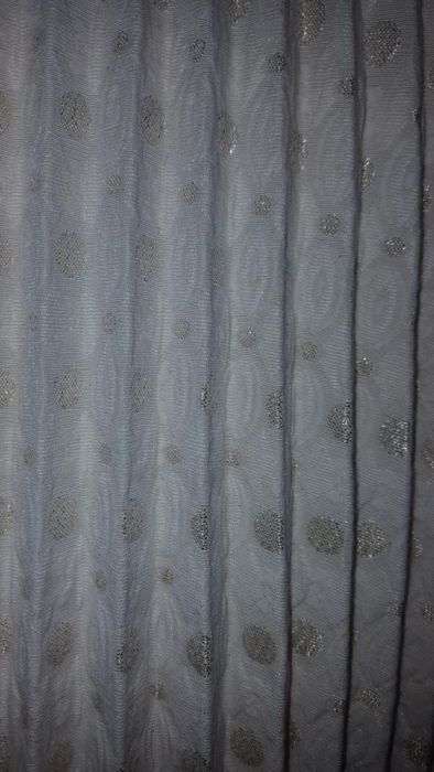 Fusta plisata ecru cu buline aurii