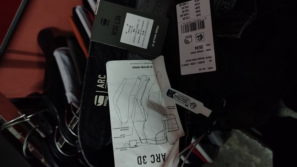 Оригинални дънки G-Star Raw Arc W35 W36 нови мъжки 3D