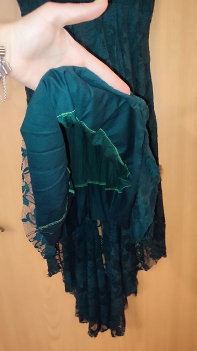 Rochie verde din dantelă