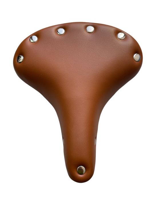 Седалка кафява кожа за велосипед