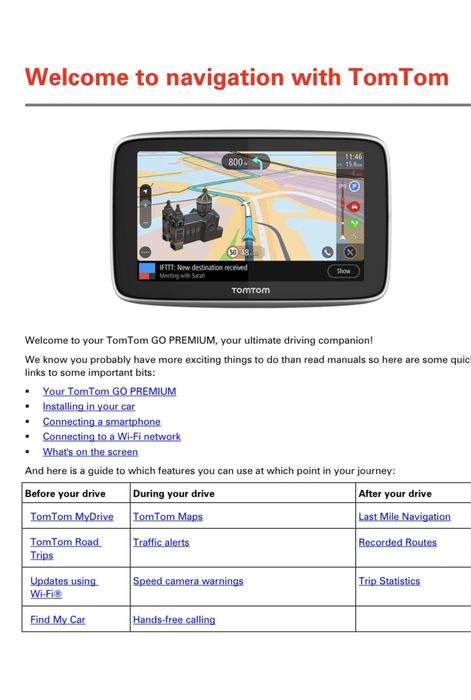 Tom Tom Car Sat Nav Go Premium 6 inch.
