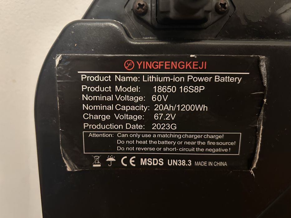 Baterie scuter electric 60v 20ah