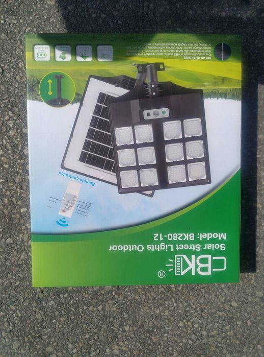 Соларен LED прожектор 200W – мощна светлина, дистанционно и сензор