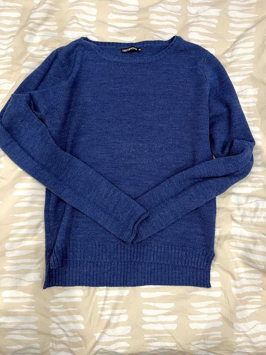 Син пуловер Terranova – M