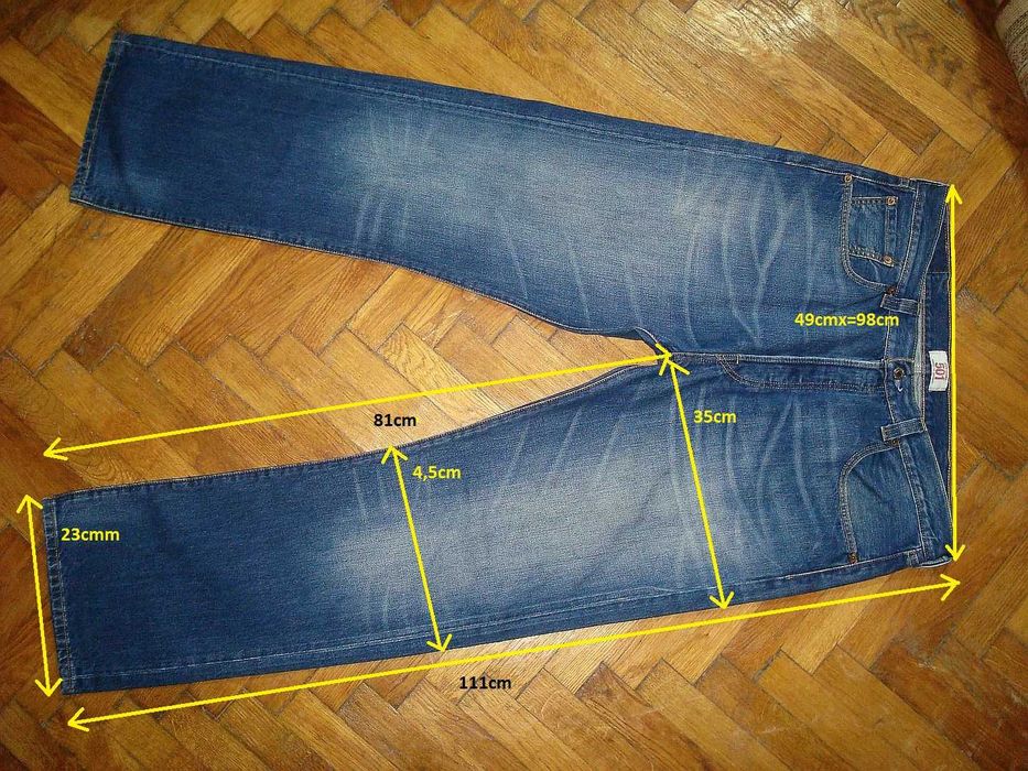 Blugi levis 501-W38xL32 (talie-98cm ,lungime-111cm)
