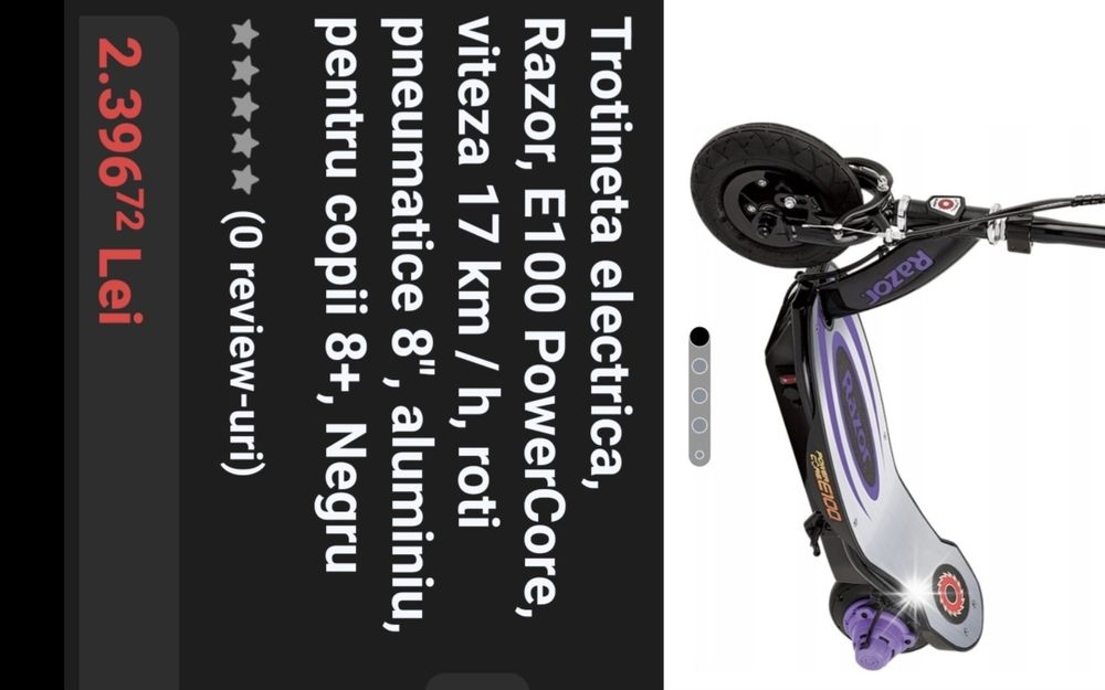 Razor trotineta electrica copii >6ani