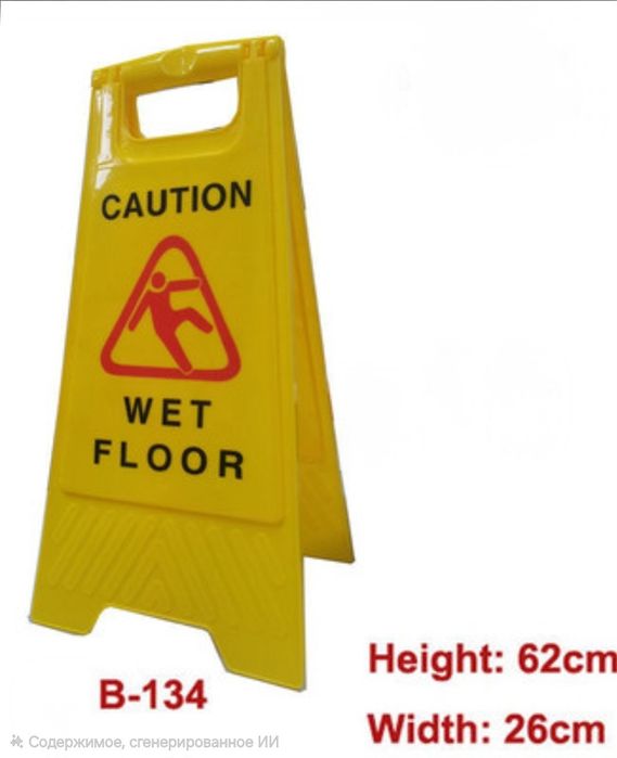 Предупреждающий знак WET FLOOR CAUTION 150 000 сум