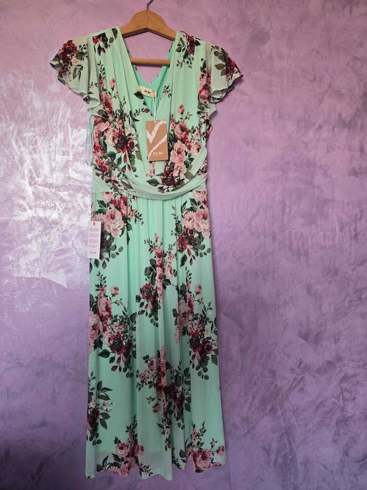 Мрежеста зелена рокля