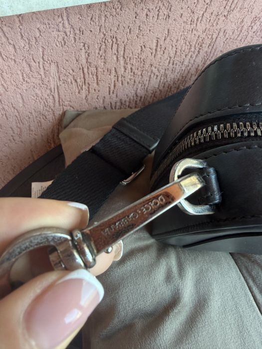 DOLCE & GABBANA Leather belt bag with logo