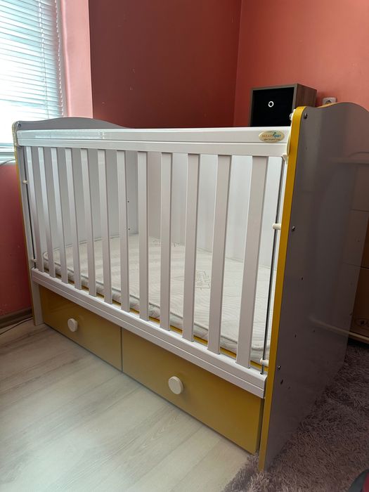 Детско бебешко легло с матрак алое Вера