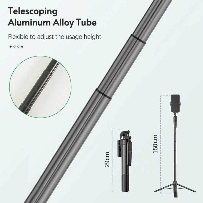 ADYSS A65 1.6 м – Селфи стик с трипод за телефон | Instagram | TikTok