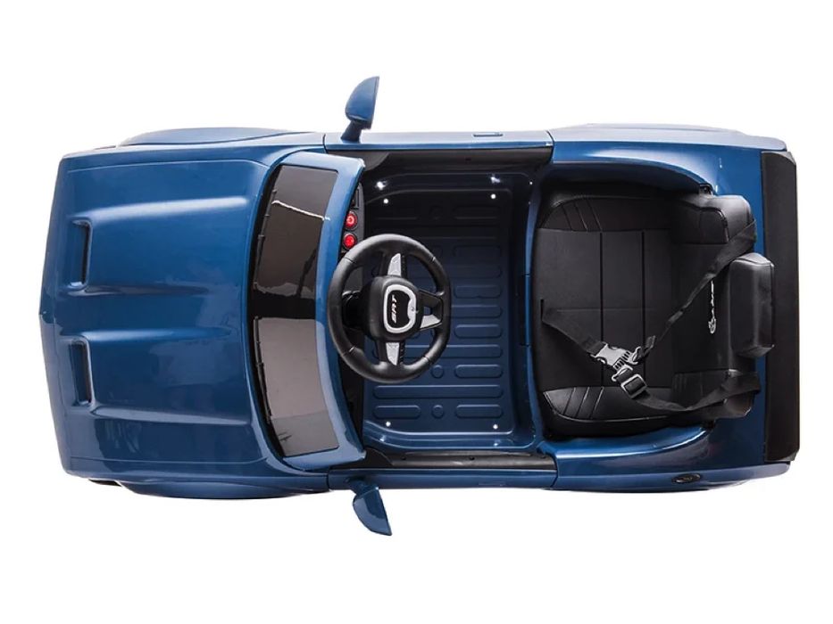Dodge challenger srt 12v – детска акумулаторна кола, син, eva гуми