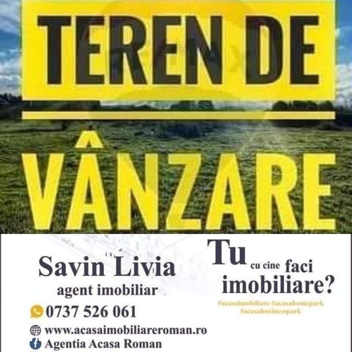 De vanzare Teren in Roman situat pe varianta 10000mp