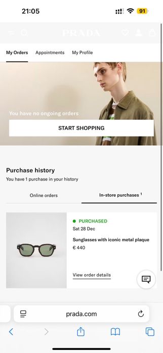 Очки оригинал Prada