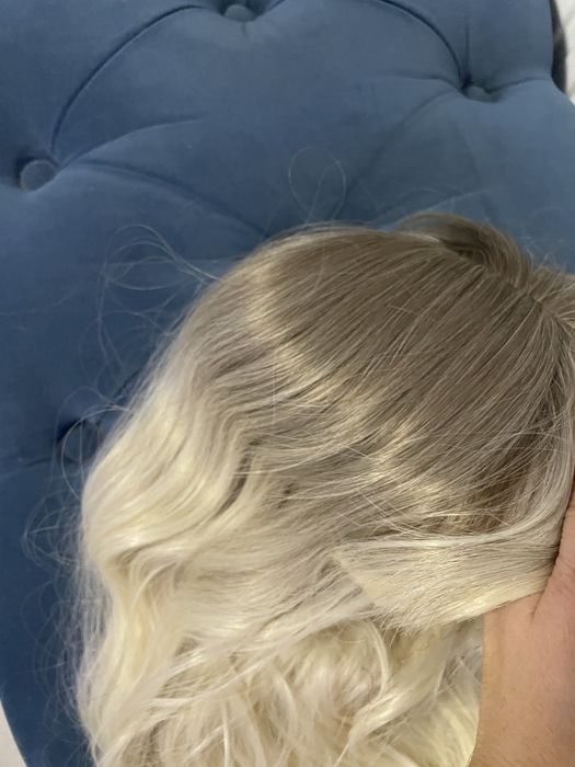 Peruca lunga blonda ombre