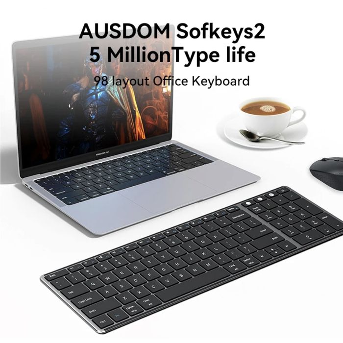 Беспроводная клавиатура премиум качество Ausdom Sofkeys 2