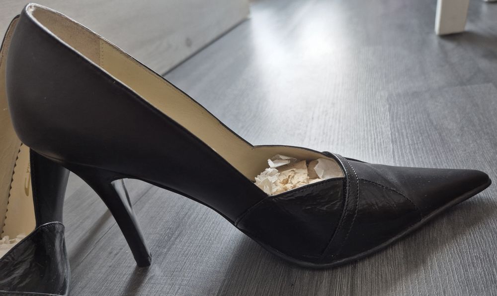 Pantofi toc piele