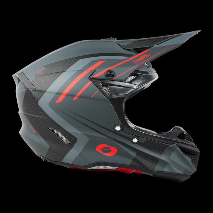 Мотокрос каска 5SERIES POLYACRYLITE Spike Gray/Red V.25