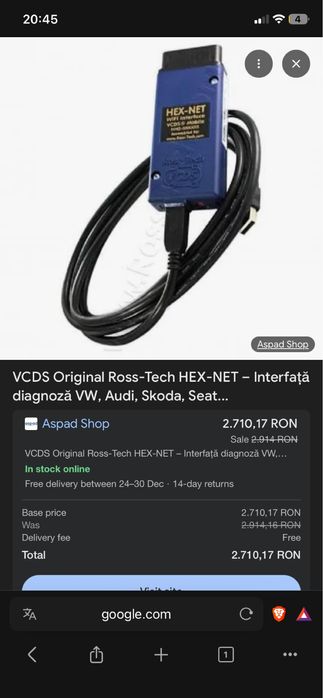 Interfata originala vcds hex-net