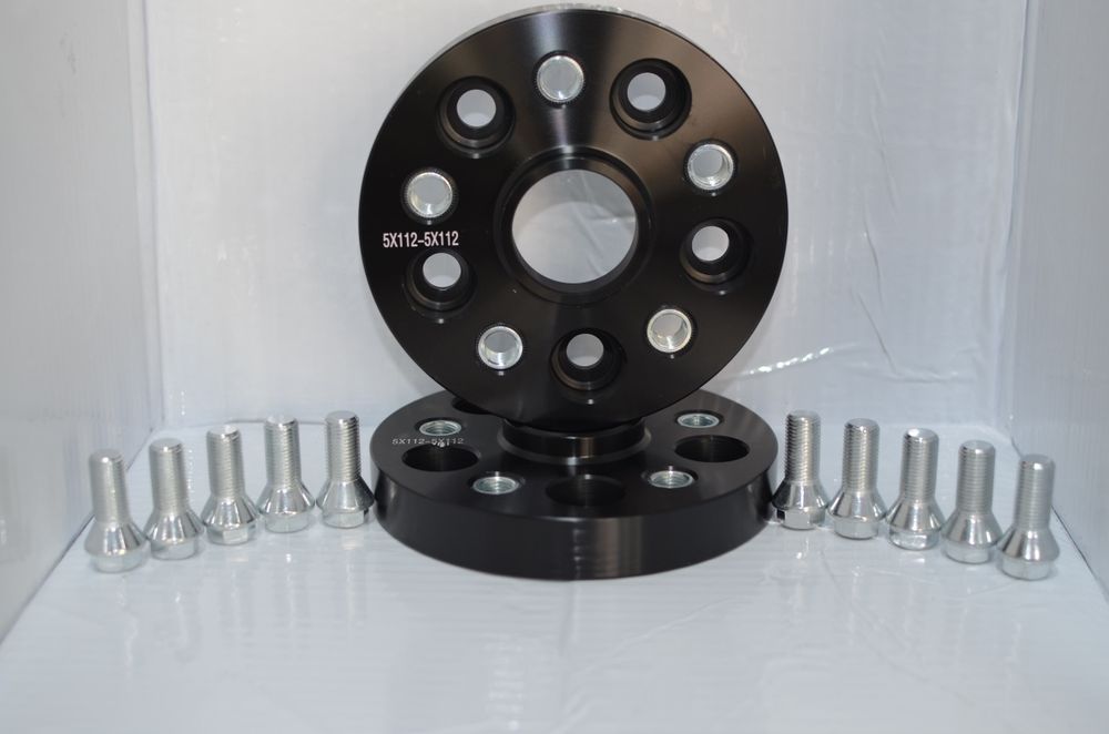 Flanse Distantiere Negre 5x112 25mm Volkswagen Audi Seat Skoda