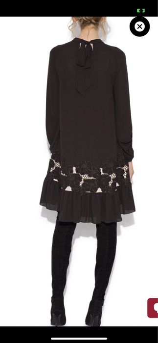 Rochie Nissa cu broderie si volan