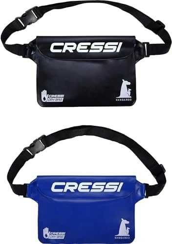Нови Водонепроницаеми Калъфи Cressi PVC Черен + Син Комплект за плаж