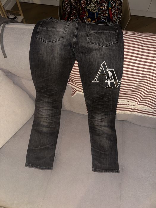 blugi amiri gri skinny marime M