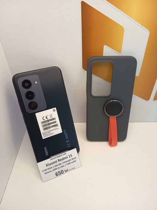 Xiaomi Redmi 15 8GB RAM/256GB/Midnight Black/Bateria 7000mAh 100% (1 ciclu de incarcare)/ Stare impecabila! ID11388