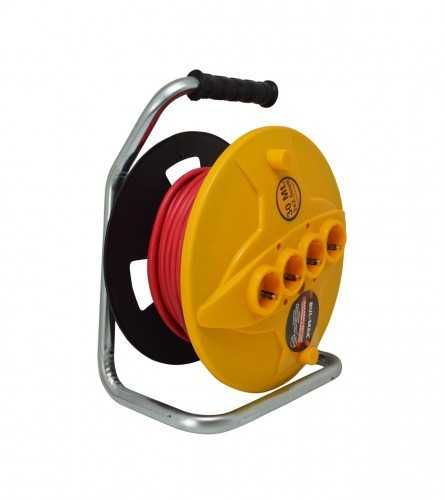 Prelungitor 50m 3x1.5, 4 Prize, BullMax, Rola cu Tambur