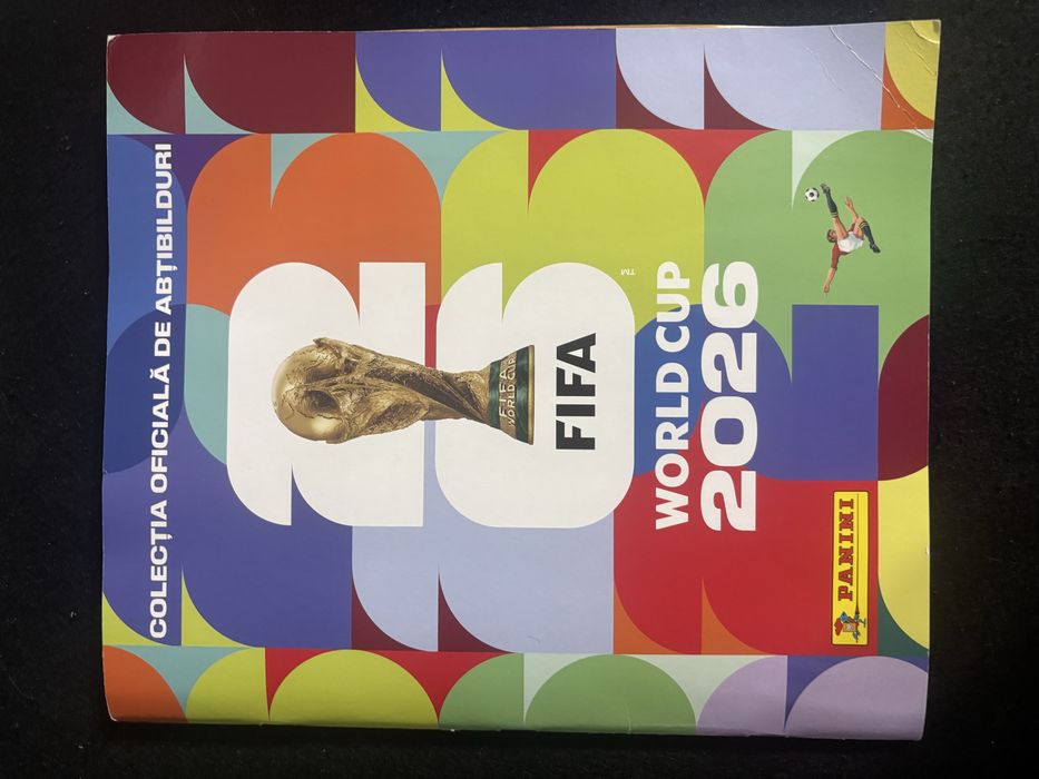 Album panini World Cup 2026 aproape completat lipsa 89+Cristiano Ronaldo Extra Sticker gold