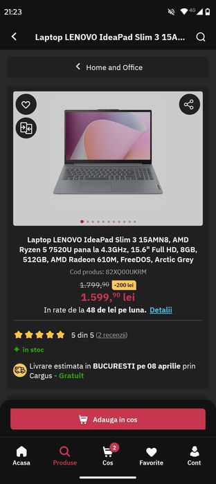 Leptop LENOVO IdeaPad Slim 3 15AMN8