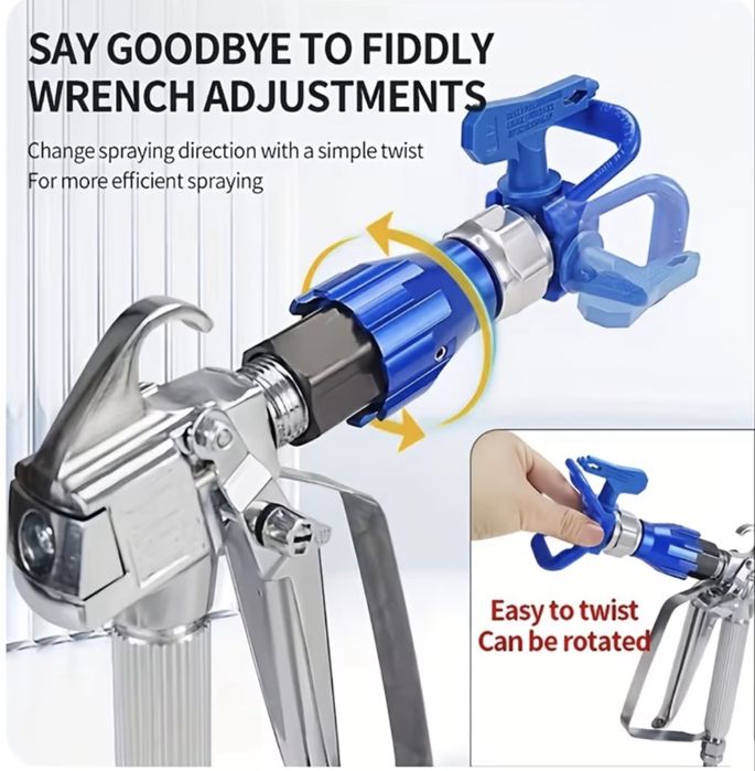 Накрайник 360 градуса за безвъздушни машини за боядисване и шпакловка!