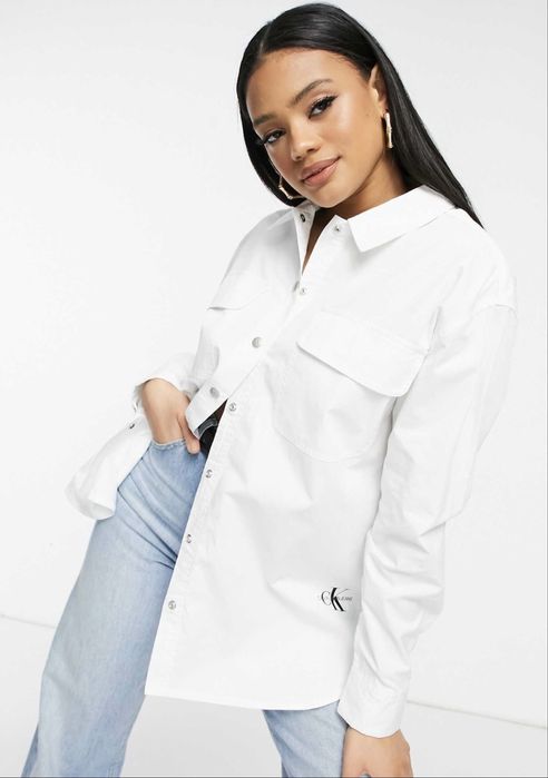 Calvin Klein  бяла риза номер S