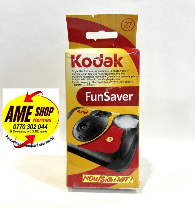 Aparat foto de unică folosință Kodak FunSaver, NOU/Sigilat!