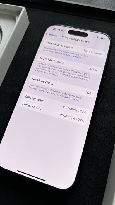 Iphone 16 pro 128gb ,100% sănătate baterie
