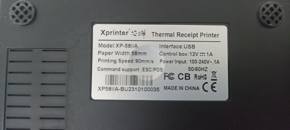 Принтер чеков 58мм