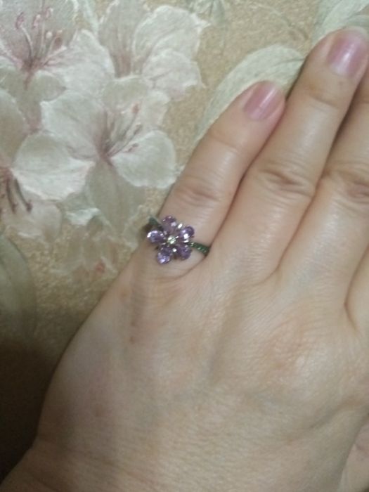 Помолвочное кольцо серебро 18 размер