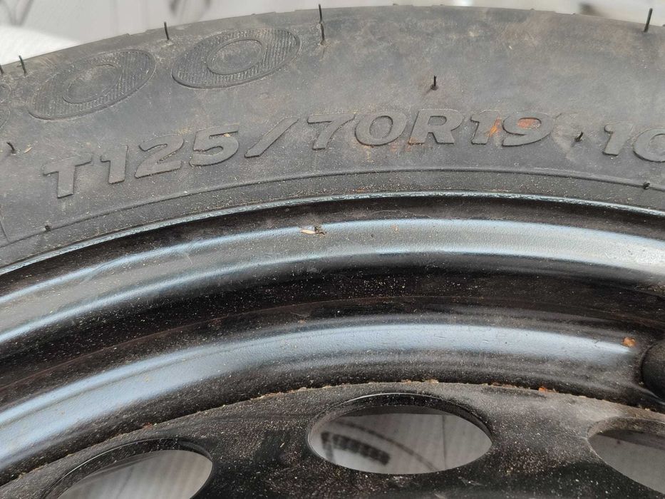 Roată de rezervă slim 5x112 T125/70 R19 DOT 1411 Audi A5 Sportback Cod:8K0601027D (3D)