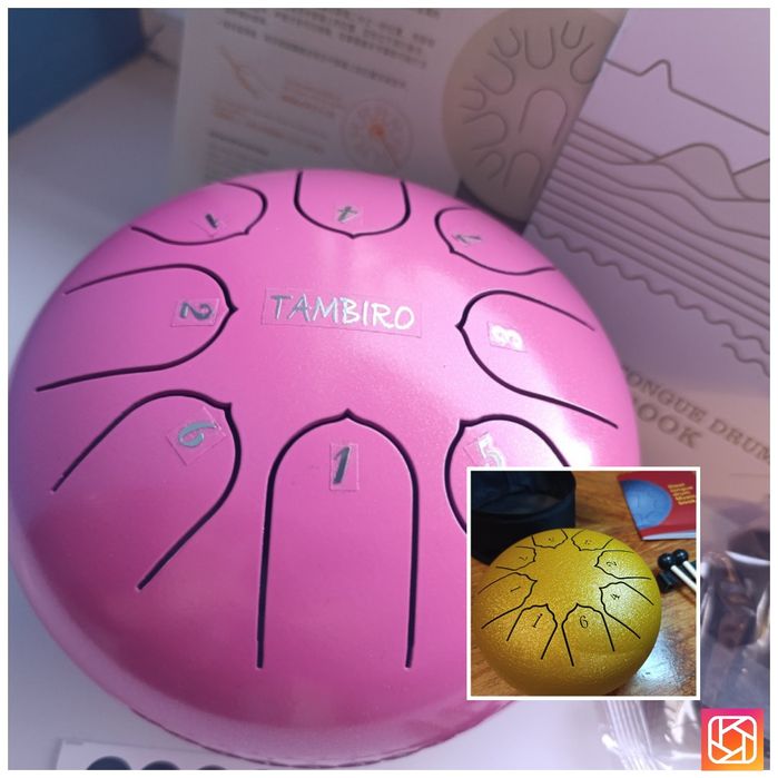 Новогодняя скидка!Ручной барабан глюкофон,hand pan , жёлтый и розовый