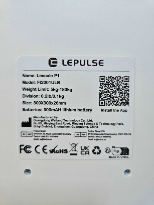 Cântare de analiză corporală Lepulse P1 cu 8 electrozi,20 de măsurare