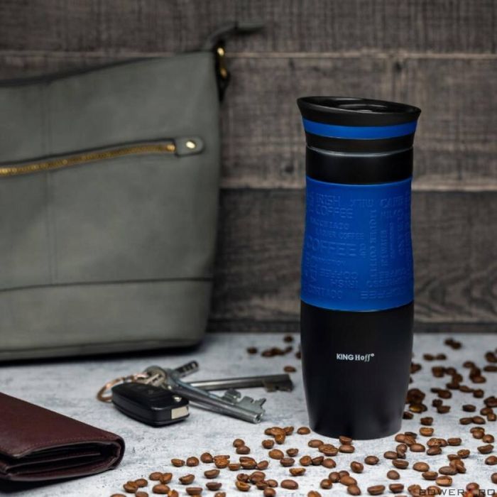 Termos din inox, capacitate 500ml, albastru, Klausberg