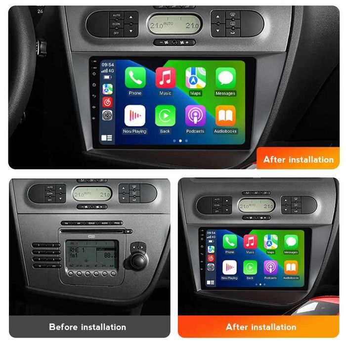 NAVIGATIE Android 14  Seat Leon 2005-2012 1/8 Gb Waze CarPlay + CAMERA