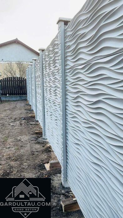 Promoție garduri din beton model Valuri stâlpi gard placi gard beton