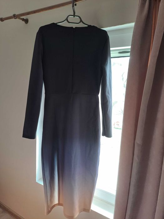 Елегантна тъмносиня преливаща рокля LALЕTO – Размер M – НОВА с етикет