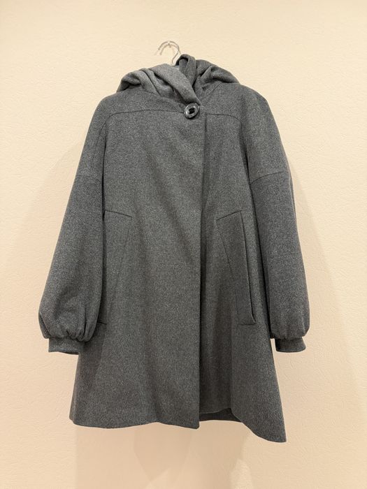Пальто трапеция из натуральной шерсти