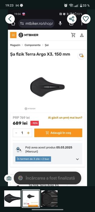 Șa Gravel Fizik Terra Argo X3 150 mm Noua!!!